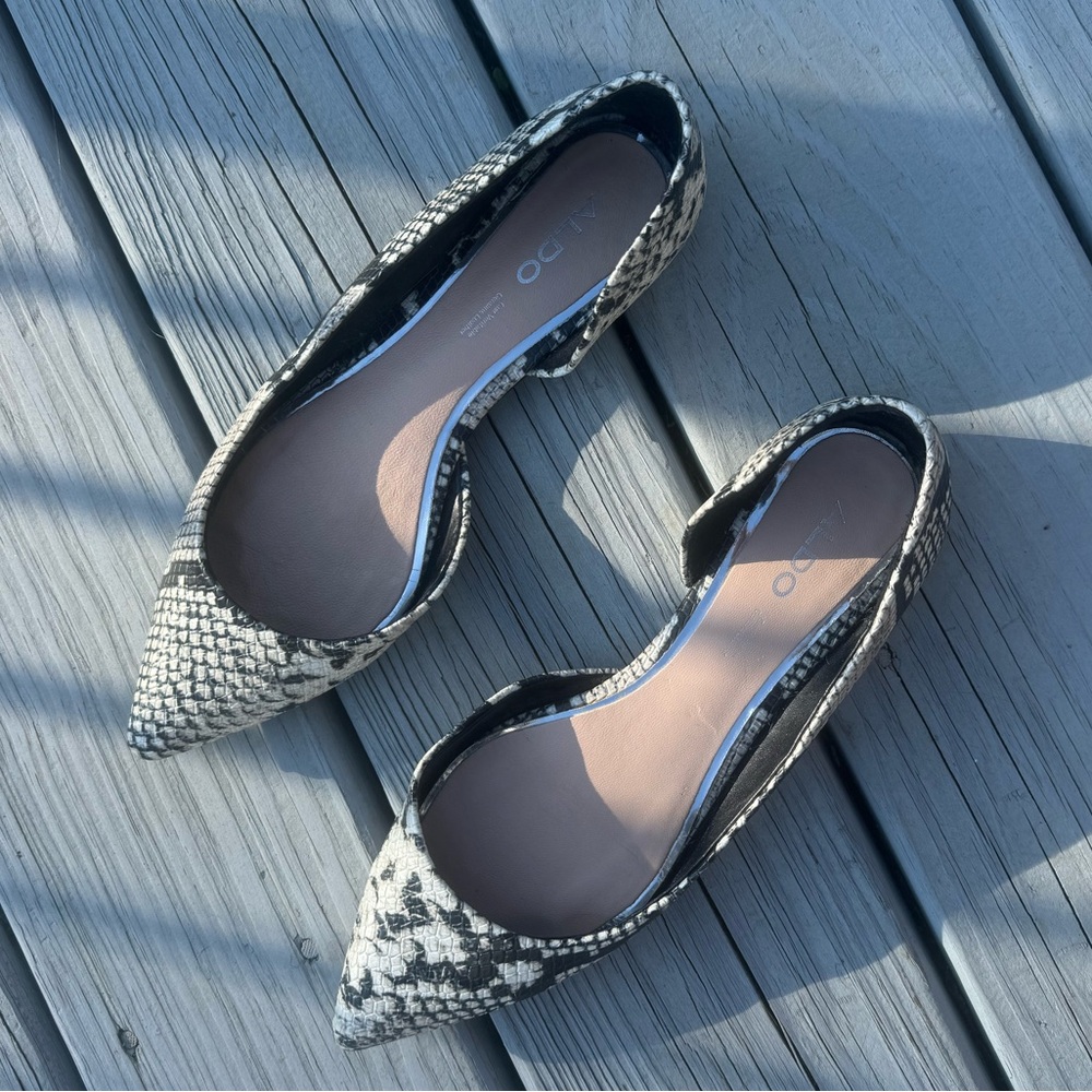 NWOT Aldo D’orsay Snakeskin Flats